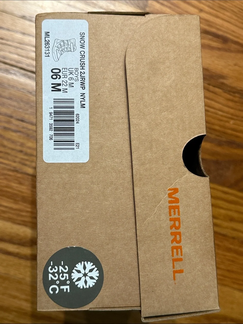 Toddler Merrell Snow Crush Jr Winter Boots - Navy with Green Accents